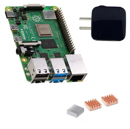 Kit Raspberry Pi 4 2Gb E14 Uk + Fuente 3a Usb C + Disipadores